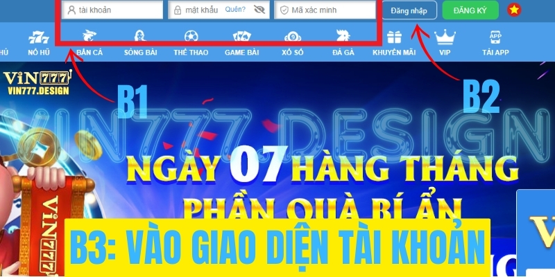 Các thao tác đăng nhập nhanh chóng